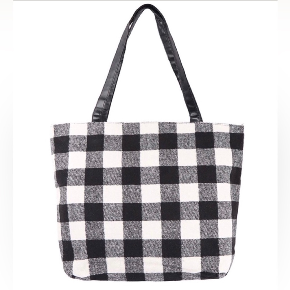 Buffalo Plaid Tote Bag